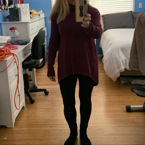 Free People turtleneck. Hi-Lo with slit in back. - Picture 4 of 5